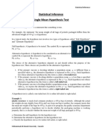 HO5 Hypothesis Test (Single Mean) PDF