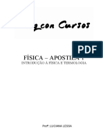 FÍSICA APOSTILA 1 INTRODUÇÃO À FÍSICA E TERMOLOGIA. Prof . - LUCIANA LESSA PDF