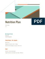 Nutrition Plan - Mr. Ananth PDF