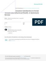 Measures of Consumer Satisfaction in Social Welfare and Behavioral Health - Seminario Temático