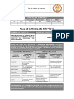 Plan de Gestión Del Proyecto