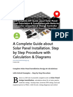 A Complete Guide About Solar Panel Installation. Step by Step Procedure With Calculation & Diagrams