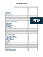 Lista de Materiales