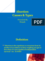 Abortion Causes & Types: Presented by Deepak