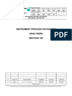 Instrument Process Datasheet Analysers Section 100: Technologies Technologies