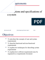 Software Requirements: Descriptions and Specifications of A System