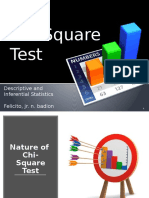 Chi-Square Test: Descriptive and Inferential Statistics Felicito, Jr. N. Badion