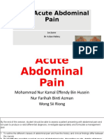 CBL: Acute Abdominal Pain: Lecturer DR Azlan Helmy