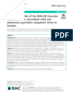 Diagnostic Validity of The MINI-KID Disorder Class