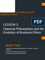 Lesson 3: Classical Philosophies and The Evolution of Business Ethics