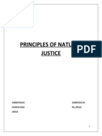 Principles of Natural Justice: Submitted By: Submitted To: Shubham Bajaj Ms. Shivani 209/16