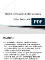 Price Discrimination Under Monopoly: Types, Degrees and Other Details