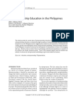 Entrepreneurship Education in The Philippines: Aida L. Velasco, D.B.A