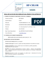 HOJA DE SEGURIDAD DEL HIPOCLORITO DE CALCIO - HP CHLOR - Doc TIANJI DERUISI CO., LTD PDF