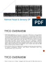 Analyzing Tyco: Aggressive or Out of Line?: Rahmat Faizal & Sensony DP