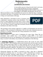 Excretion Biotransformation Metabolism: Dr. AA Yas Drug Elimination and Clearance Drug Elimination