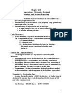 Chapter (14) Corporations: Dividends, Retained Earnings, and Income Reporting Dividends