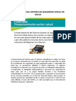 Financiación, Pagos ... Del SGSSS PDF