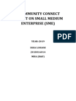 A Community Connect Report On Small Medium Enterprise (Sme) : YEAR-2019 Isha Lohani 2018016014 MBA (B&F)