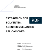 Extraccion Por Solventes Agentes Quelantes y Aplicaciones 1 PDF