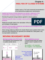 Objectives: Energy Analysis of Closed Systems