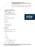 Transient Response of DC Circuits: V It e R