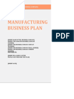 Manufacturing Business Plan Template