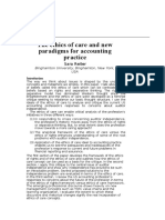 Reiter, S. (1997) - The Ethics of Care and New Paradigms For Accounting Practice.