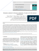 Estimation Methods For Thermal Conductivity of Sandy Soil With Electrical Characteristics