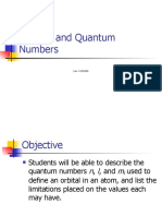 Orbitals and Quantum Number