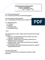 Ryan International School Rohini Science Worksheet L-1 Plant Reproduction Name - Class V Section A Date