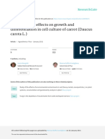 Nanoparticles Effects On Growth and Differentiation in Cell Culture of Carrot (Daucus Carota L.)