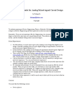 Job Hunting Guide For Analog/Mixed Signal Circuit Design: Some Experiences