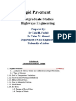 Rigid Pavement: Postgraduate Studies Highways Engineering