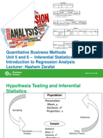 Unit 5 and 6 - Inferential Statistics and Regression Analysis