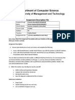 Department of Computer Science: University of Management and Technology