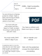 California Drivers Test Study Guide