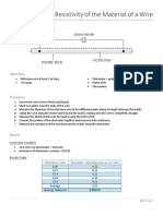 To Measure The Resistivity of The Material of A Wire: Diagram