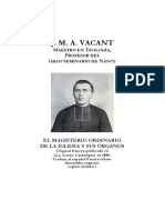 El Magisterio Ordinario de La Iglesia - J. M. A. Vacant PDF