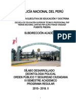 Silabo de Deontologia Policial - 2016..centinelas de La Ley 2015. 2018-Ii.