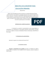 Unidad Didáctica de Acrosport para Educación Primaria