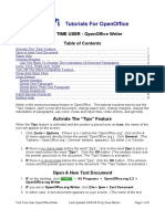 First Time User Openoffice Writer Last Updated 2008-08-30 by Dave Barton Page 1 of 8