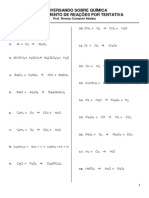 Lista Exercicios Balanceamento Reações Química