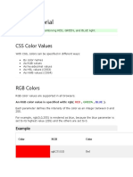 Colors Tutorial: CSS Color Values