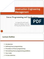 BRE4281 - Linear Programming and Applications 2019-20