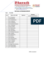 Staff Daily Attendence