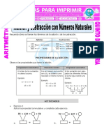 2adición y Sustracción Con Números Naturales para Quinto de Primaria PDF