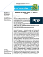 Alpha, Beta and Gamma Alumina As A Catalyst - A Review: Kiran Y Paranjpe