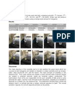 B. Solubility Test Methods: Samples Hexane Water Ethyl Alcohol 6N HCL 6N Naoh Coconut Oil Margarine