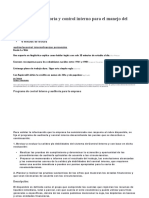 Programa de Auditoría y Control Interno